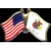 ILLINOIS PIN STATE FLAG USA FRIENDSHIP FLAGS PIN